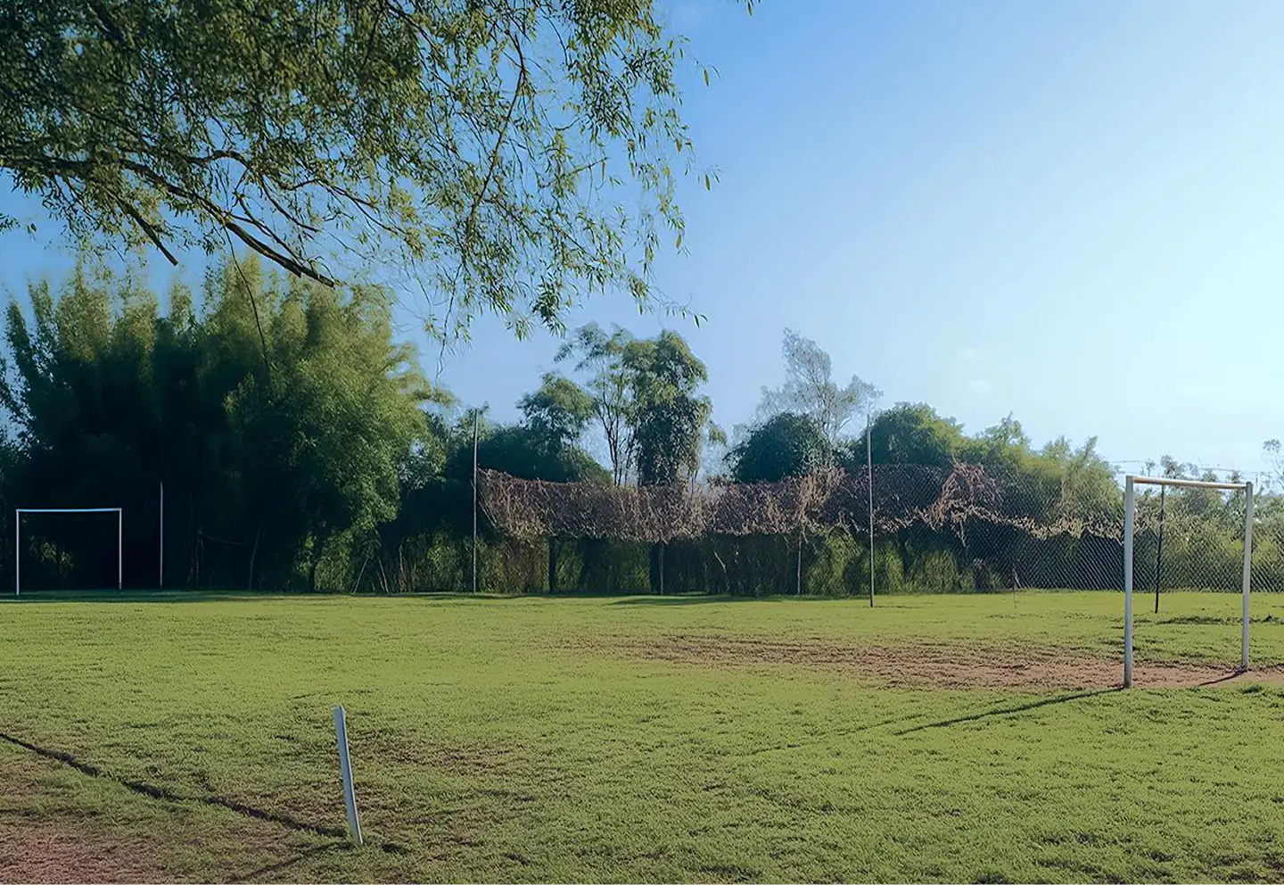 Cancha de fútbol La Frontera con césped sintético